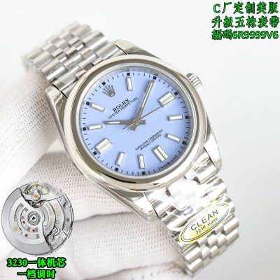 Clean Factory Rolex Oyster Perpetual buy lumina watch 3230 Movement 41mm Luminous Blue/Yellow Watch